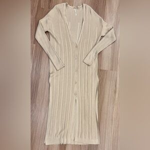 FREE PEOPLE Skylight Cardi Size Small Color Morning Oat